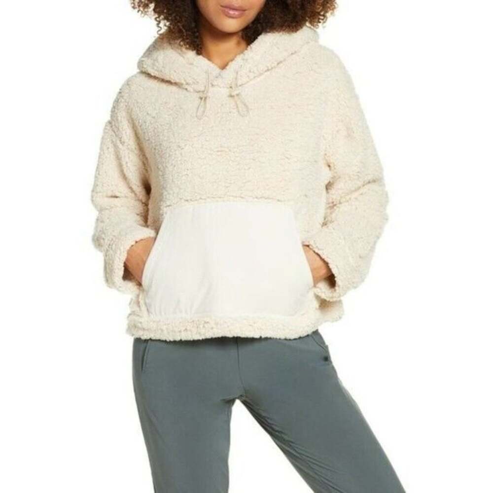 Zella Cassie Faux Shearling Oversized Hoodie NEW